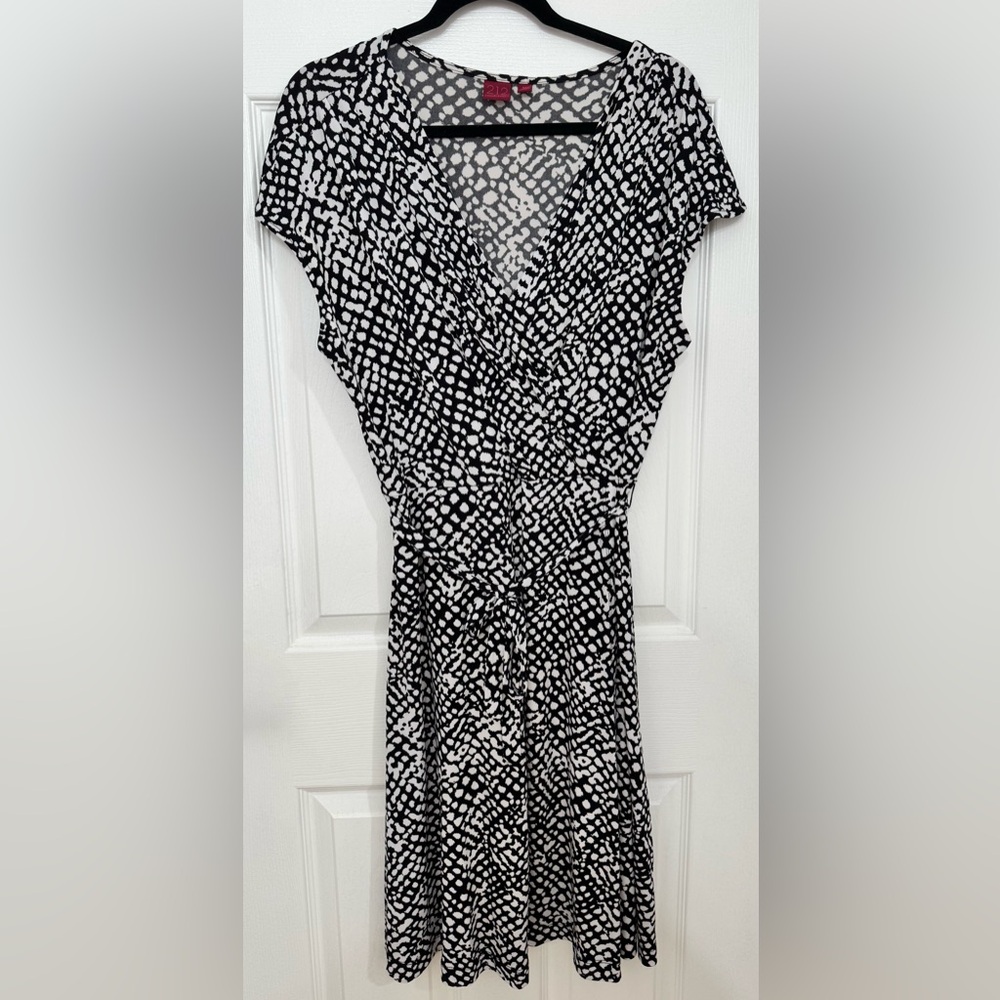 Black and White Patterned Dress
